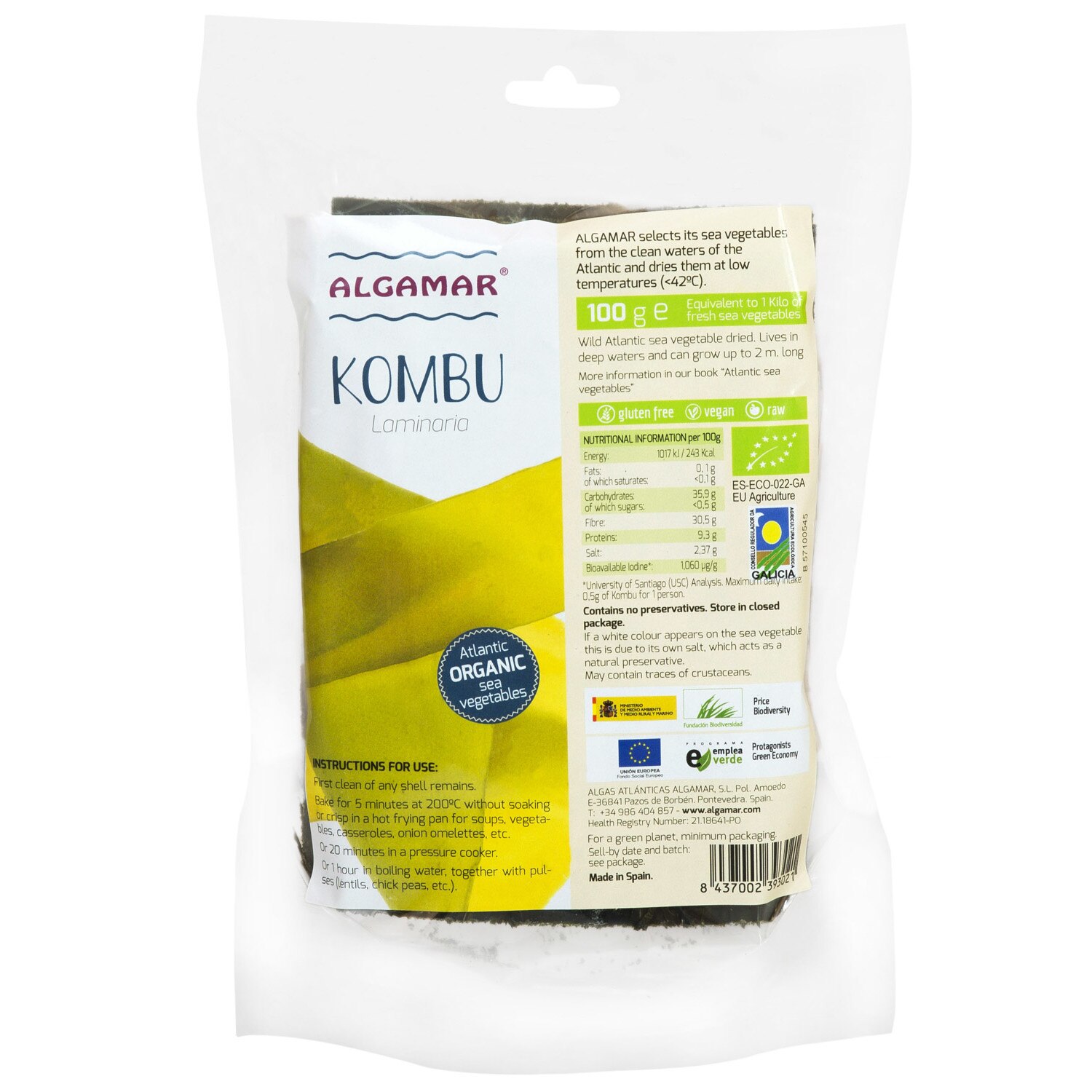 Alge marine Kombu eco 100g