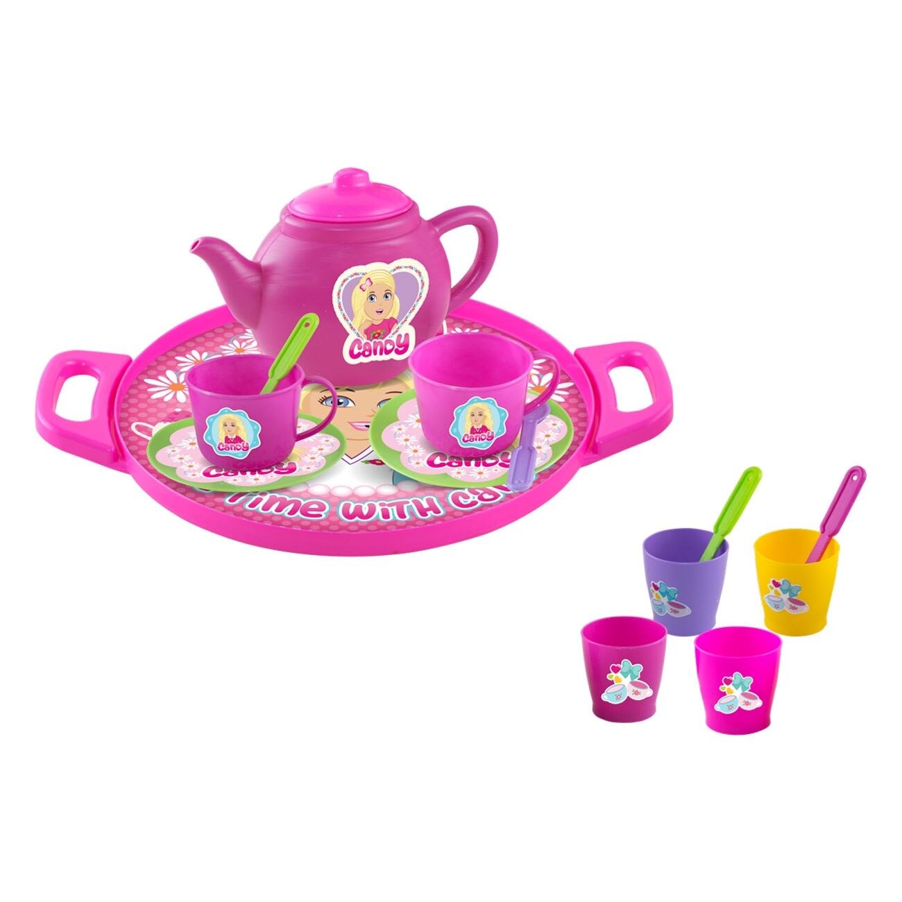 Set de jucarie, Zola®, ceainic cu cesti, 17 piese