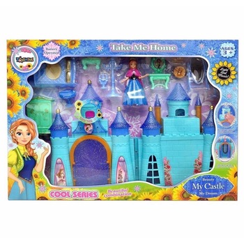 Castel de jucarie muzical cu printesa si mobilier, RayaLand Castel de jucarie muzical cu printesa si mobilier, RayaLand