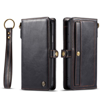 Husa iPhone 12 Mini, CaseME, piele, portofel, multifunctionala, buzunare carduri, bani, casti, chei, Negru Husa iPhone 12 Mini, CaseME, piele, portofel, multifunctionala, buzunare carduri, bani, casti, chei, Negru