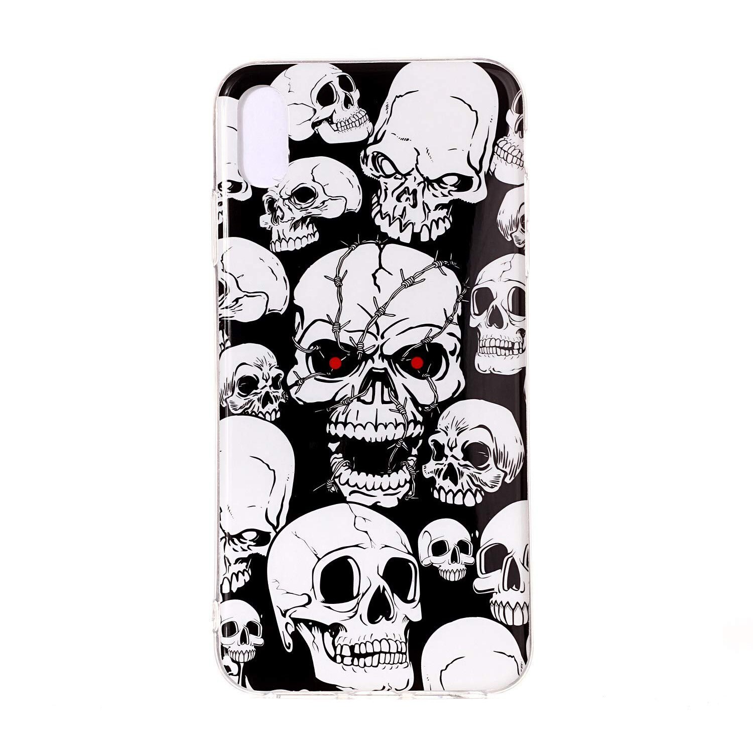 Husa silicon Apple iPhone XR model Model Skull, Fosforescent, Antisoc, TPU, Viceversa