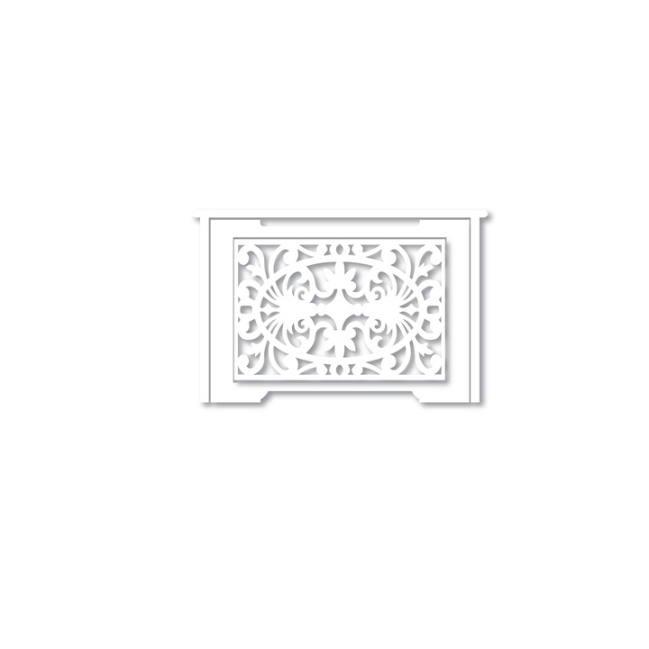 Masca calorifer din lemn, alb, 175x80 cm, grosime 18 mm, MLC275