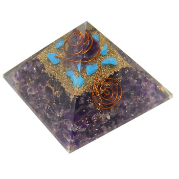 Piramida Orgonica, SERENITY ORGONE, protectie wi-fi, radiatii electromagnetice, cristale ametist, turcoaz, spirala Reiki, 8 cm Piramida Orgonica, SERENITY ORGONE, protectie wi-fi, radiatii electromagnetice, cristale ametist, turcoaz, spirala Reiki, 8 cm