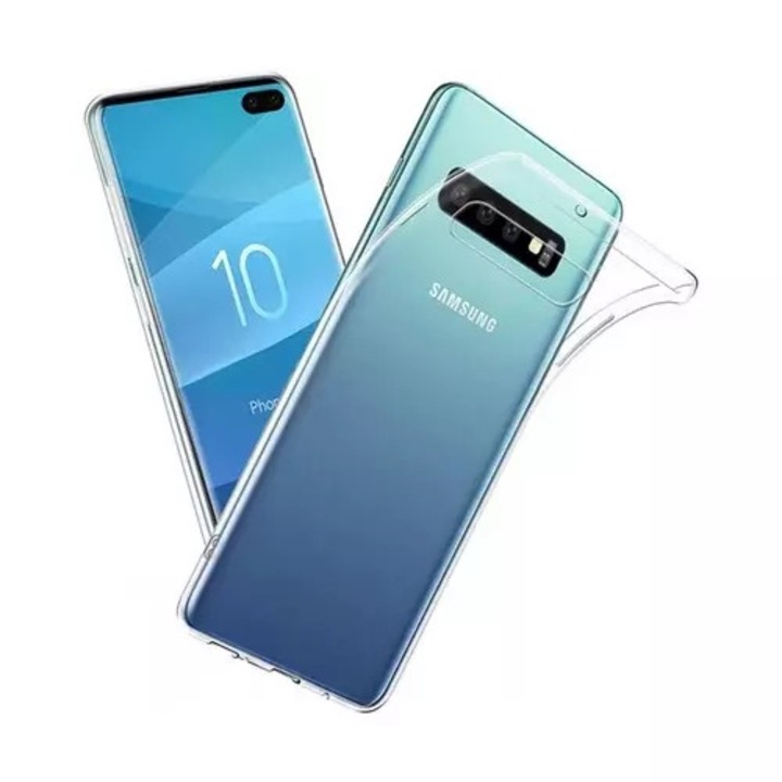 Кейс за телефон Samsung Galaxy S10+ (S10 Plus) - прозрачен силиконов калъф
