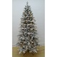 Brad artificial de Craciun cu zapada, Hoff, 350 LED-uri cu lumina calda, 210 cm, verde cu alb