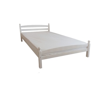 Pat complet Bianca, lemn de brad, 2 persoana ,140x200 cm Alb cu salteaua inclusa Pat complet Bianca, lemn de brad, 2 persoana ,140x200 cm Alb cu salteaua inclusa