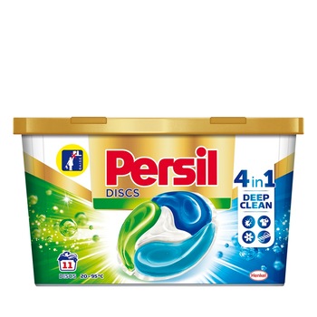 Deteregent rufe capsule Persil Discs Universal, 11 spalari, formula 4 in 1 Deep Clean Deteregent rufe capsule Persil Discs Universal, 11 spalari, formula 4 in 1 Deep Clean