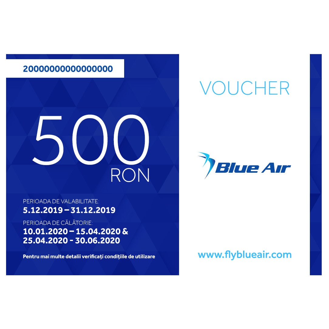 garage airplane pocket Voucher in valoare de 500 RON, pentru achizitia biletelor de avion Blue  Air, pentru zboruri interne sau externe - eMAG.ro