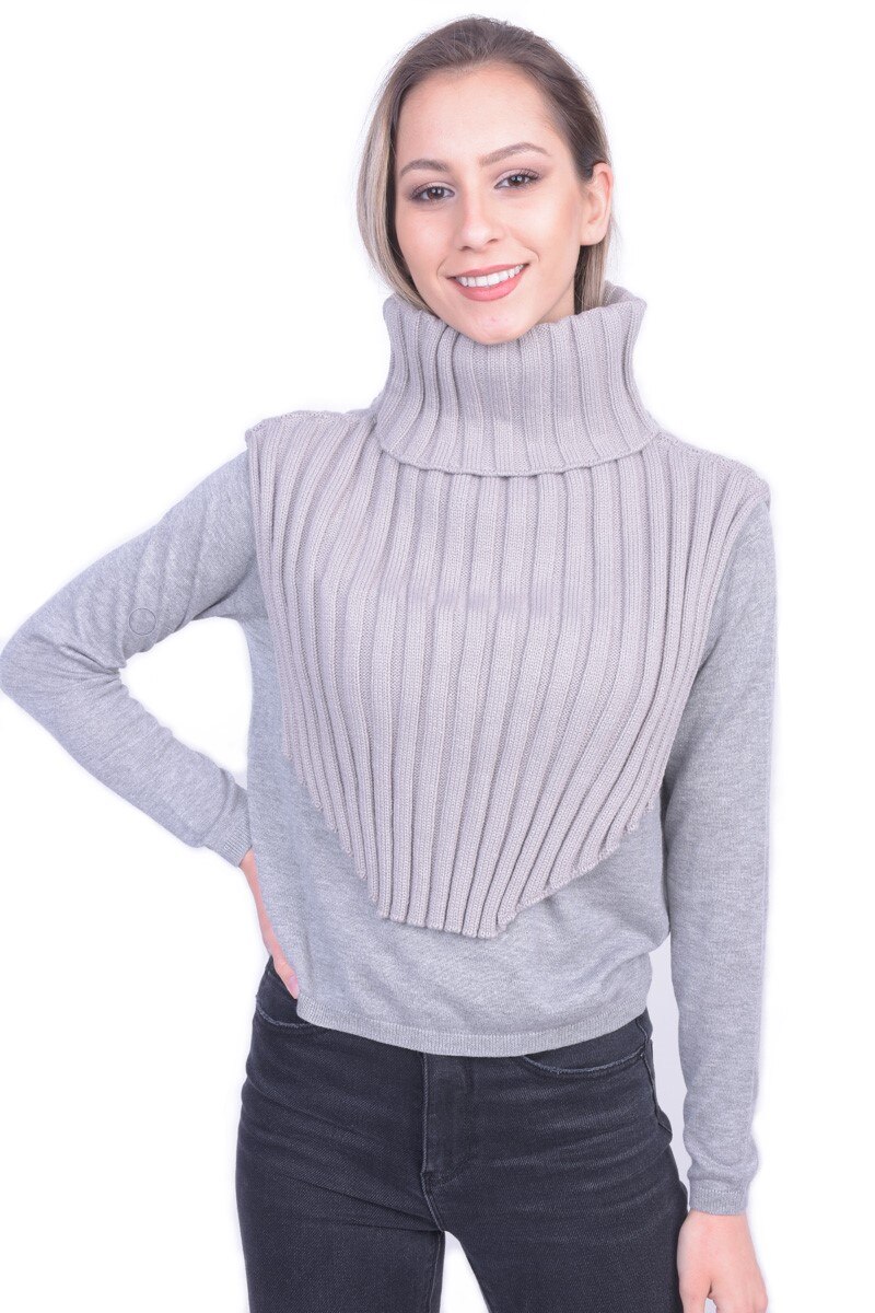 Accesoriu tip guler, Gri, Only, Marime Universala