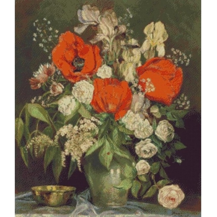 Set goblen, Flori de vara, diagrame A4