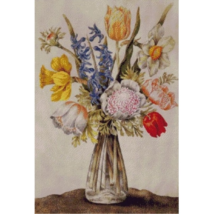 Set goblen, Vas cu flori, diagrame A4