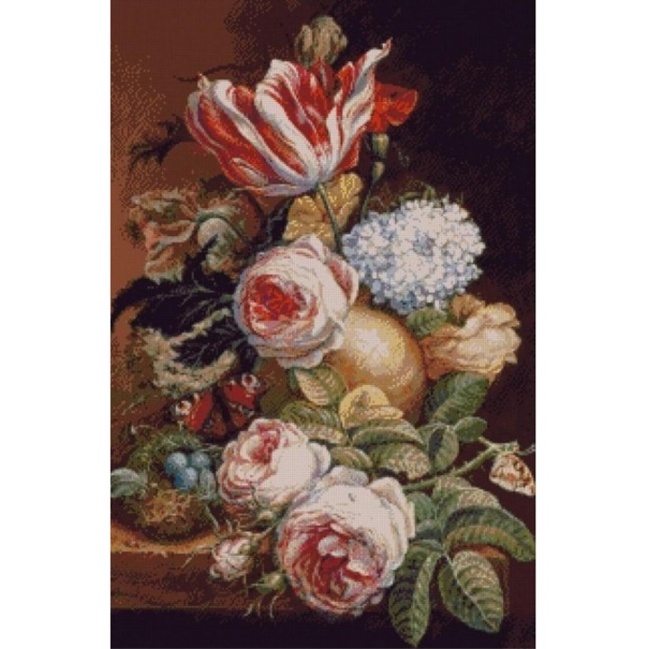 Set goblen, Lalele si trandafiri, diagrame A4