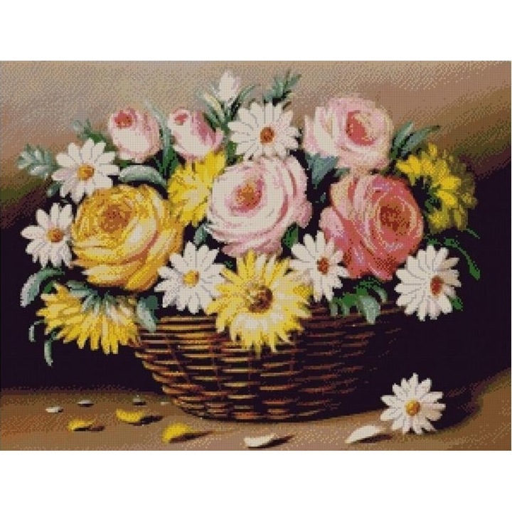 Set goblen, Cos cu flori, diagrame A4