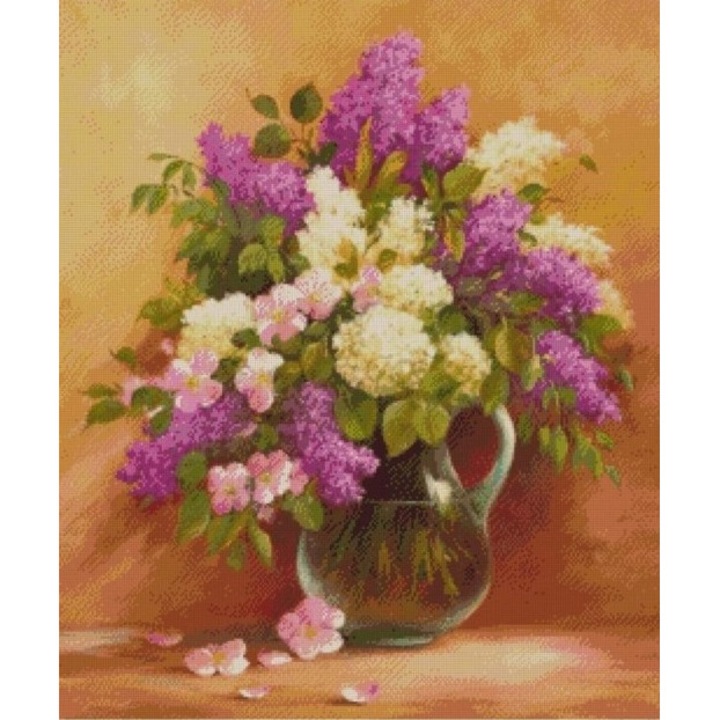 Set goblen, Flori de liliac, diagrame A4