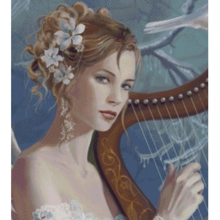 Set goblen, Fata cu harpa, diagrame A4