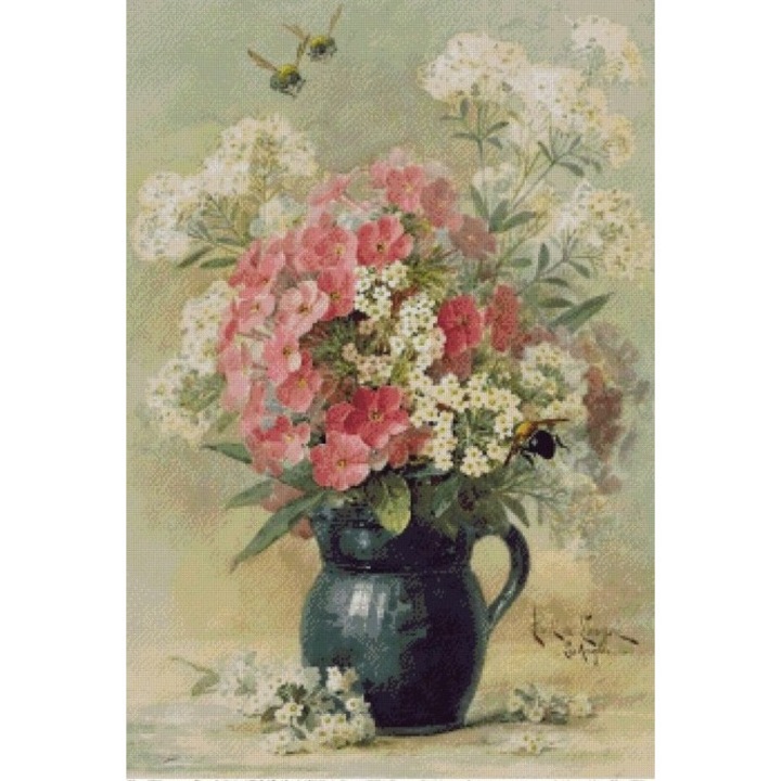 Set goblen, Cana cu flori de Paul Delongpre, diagrame A4