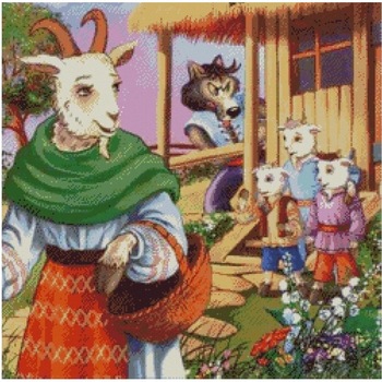 Set goblen, Capra cu trei iezi, diagrame A4 Set goblen, Capra cu trei iezi, diagrame A4