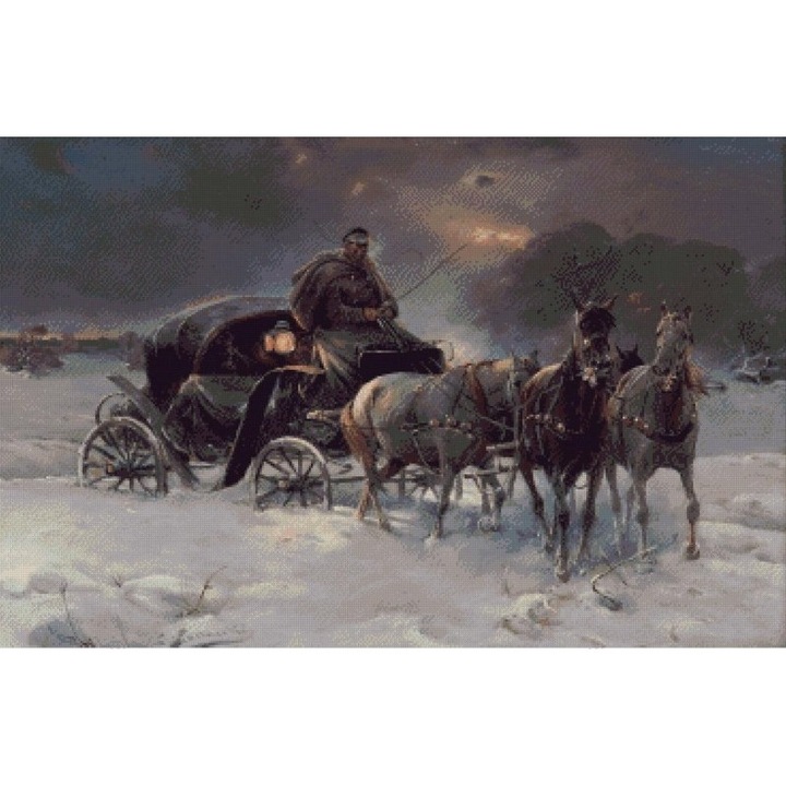 Set goblen, Drum de noapte Johan Laurentz Jensen, diagrame A4