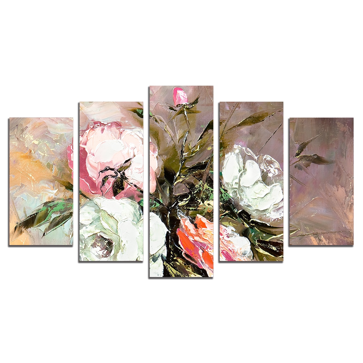 Set Tablouri Multicanvas 5 Piese, Trandafiri de arta, 108х60 cm