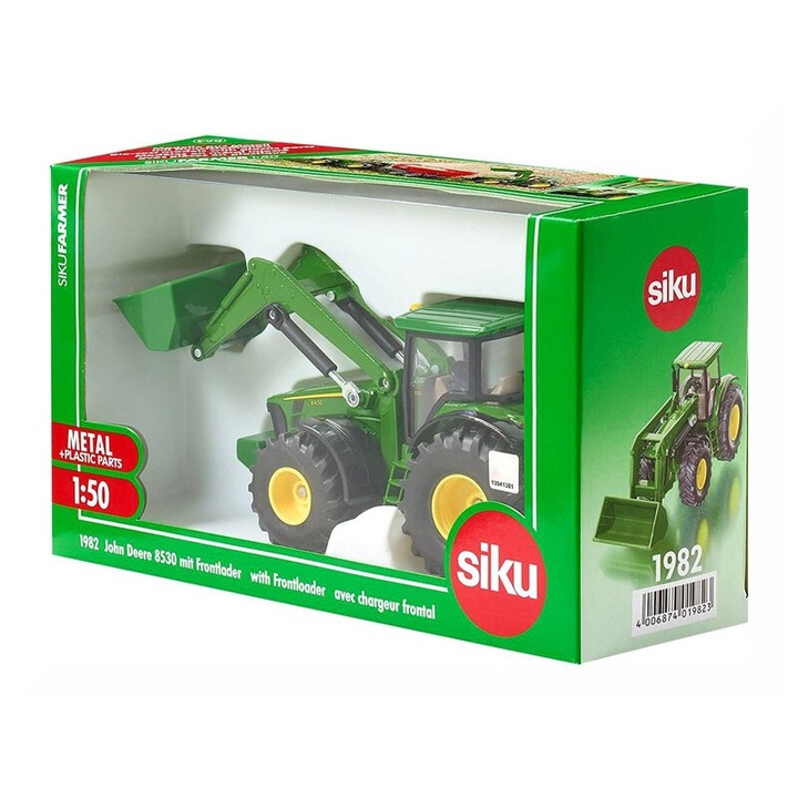 SIKU John Deere traktor markolóval 1:50 - 1982