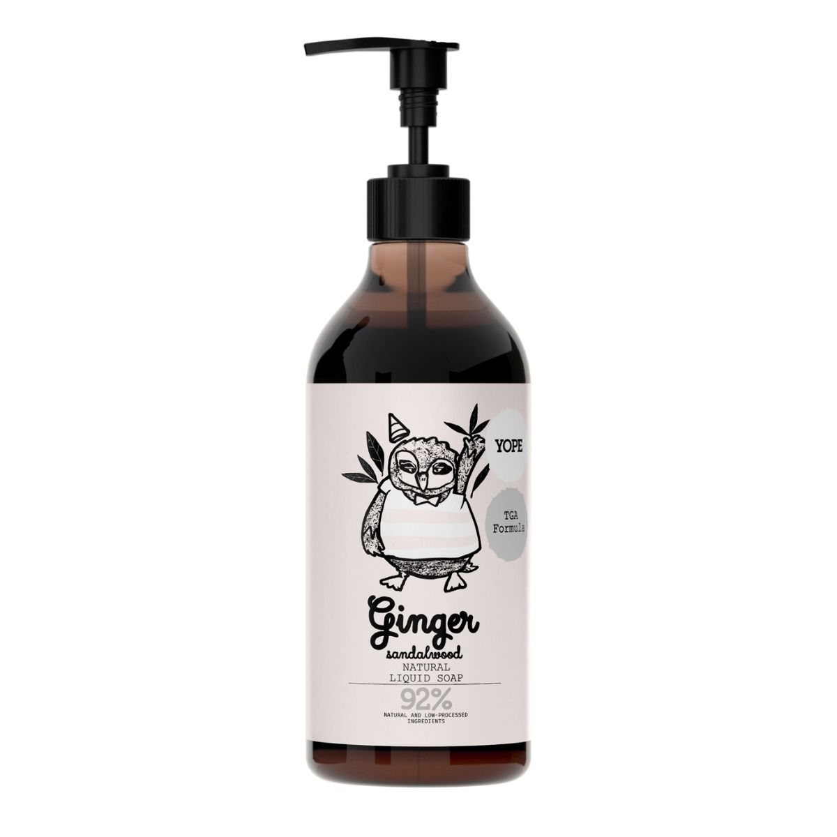 Sapun lichid natural hidratant pentru maini cu Ghimbir, Santal si TGA, Yope 500 ml