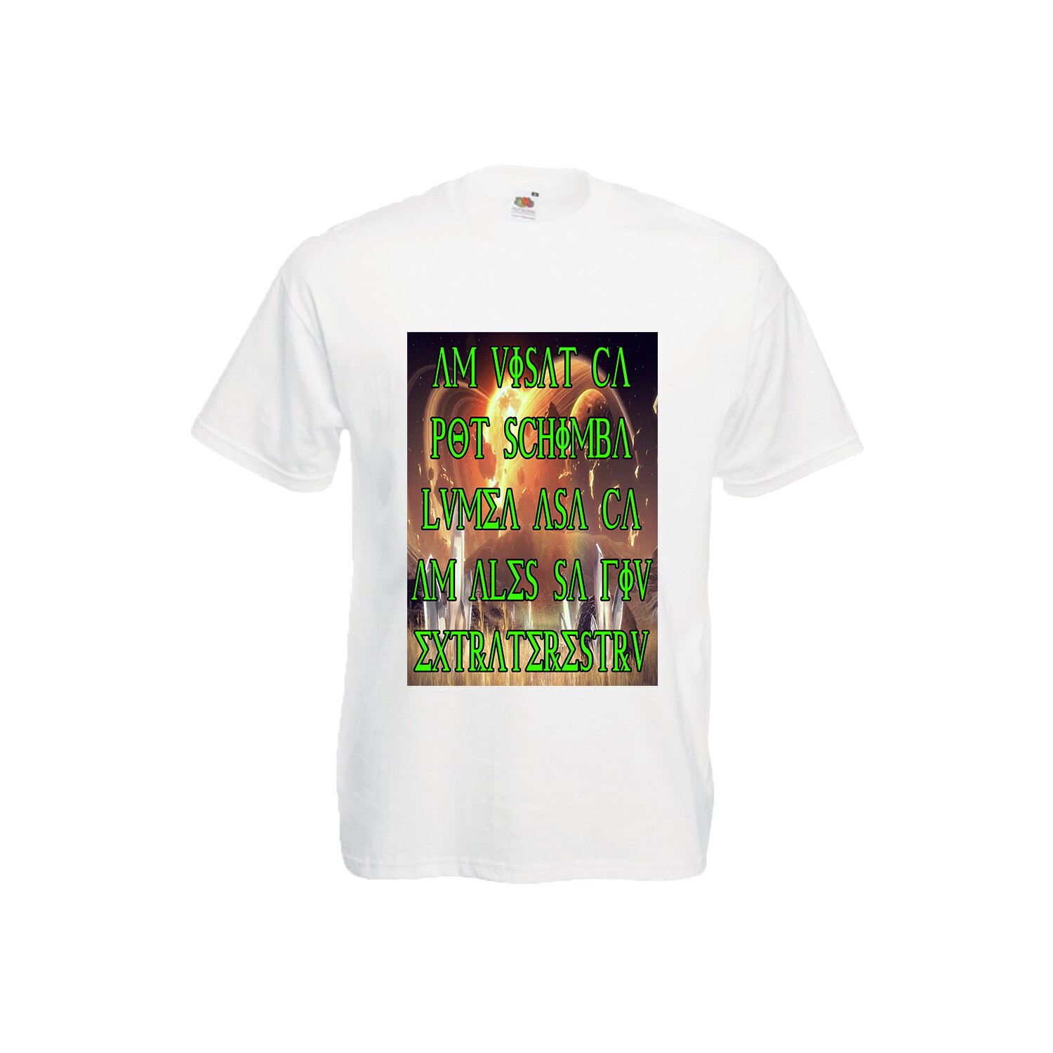 Tricou barbatesc personalizat Fruit of the loom, alb, tricou barbatesc personalizat 