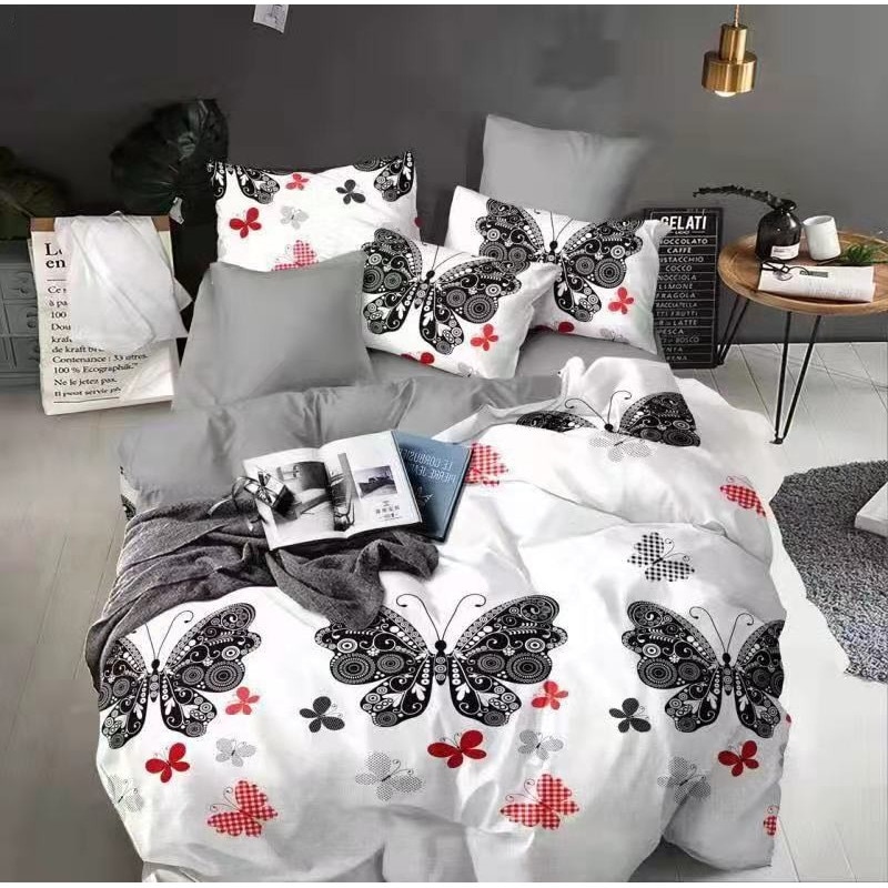 Lenjerie Finet Satinat Gros, 6 Piese, Pat 2 persoane, FNGC-01