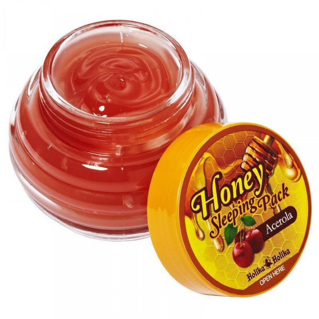 Masca faciala de noapte cu miere si acerola, Holika Holika Honey Sleeping Pack Acerola Honey, 90 ml