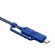 Cablu multifunctional XTAR PDC-3 3A, albastru,1.2m, Tip-C, Micro USB, Lightning Mac, USB-A