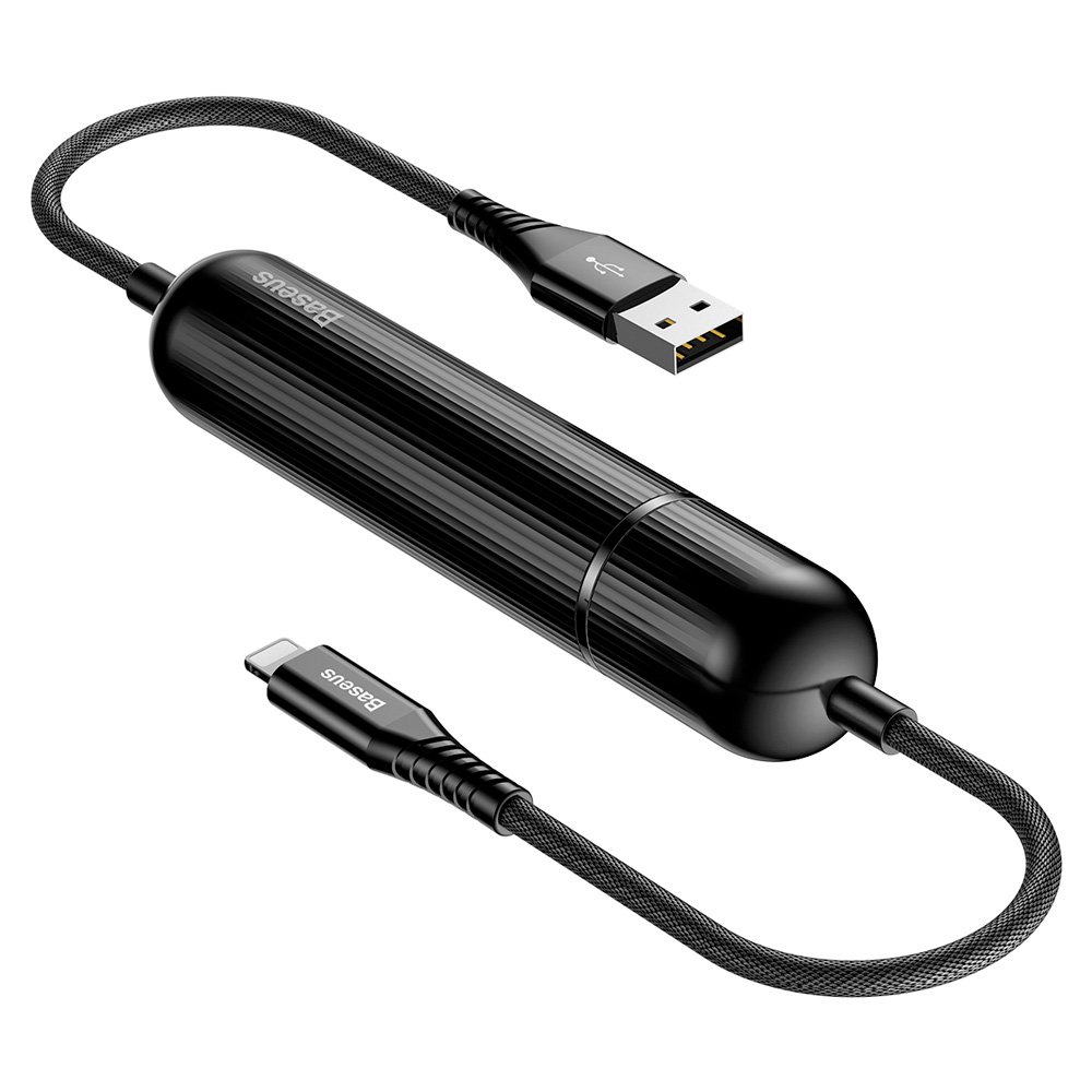 Baterie Externa + Cablu USB / Lightning 2.4A Baseus Energy 2in1 Negru (CALXU-01)