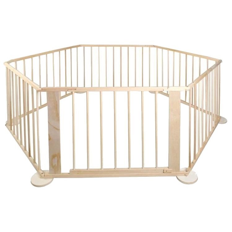 Tarc din lemn pentru animale companie, Pliabil, 6 Panouri, Interior sau Exterior