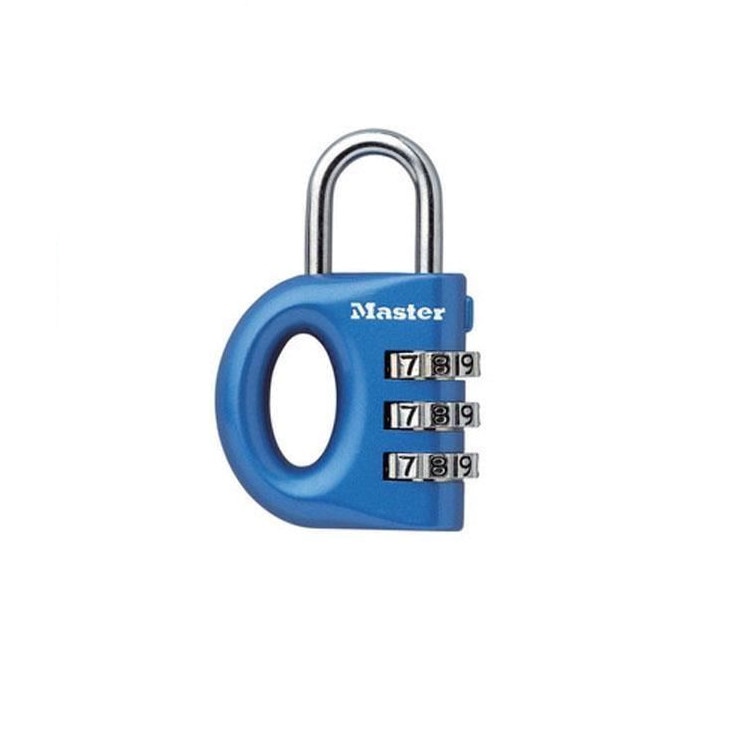 Lacat pentru bagaje cu cifru, Masterlock, 633EURD, corp de 30mm, albastru