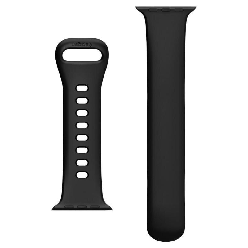 Curea silicon Spigen Air Fit Apple Watch 1/2/3/4/5/6/7/SE (42/44/45mm) Black