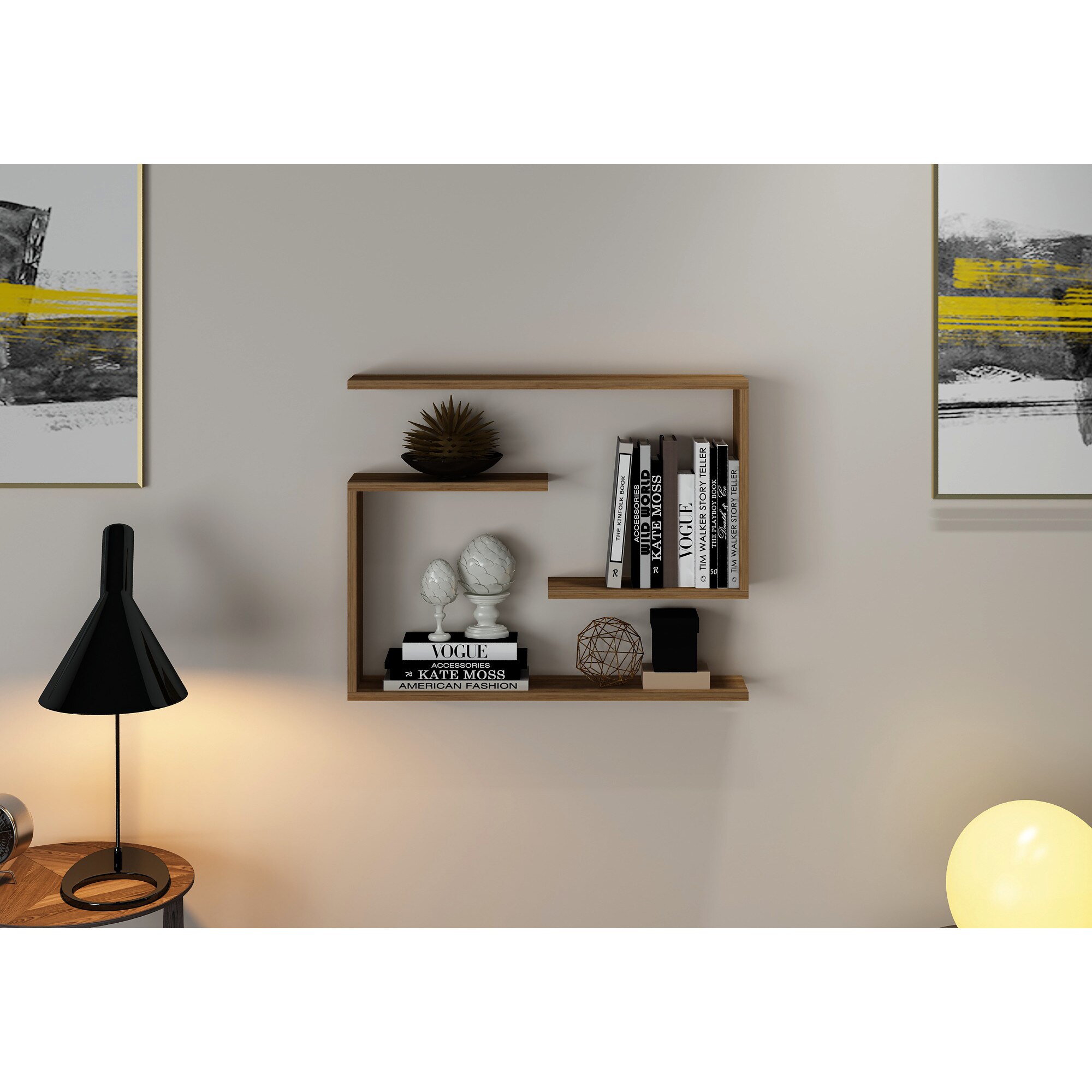 Raft Riga Raft Homart Riga, 80x64x14 cm, Nuc - eMAG.ro