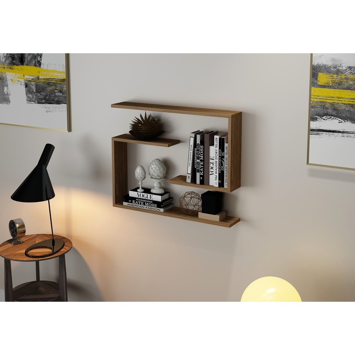 Raft Riga Raft Homart Riga, 80x64x14 cm, Nuc - eMAG.ro