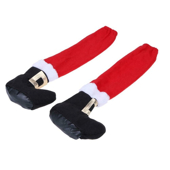 Cizmulite pentru scaun sau masa, Mos Craciun, set 2 bucati, FamousKids®