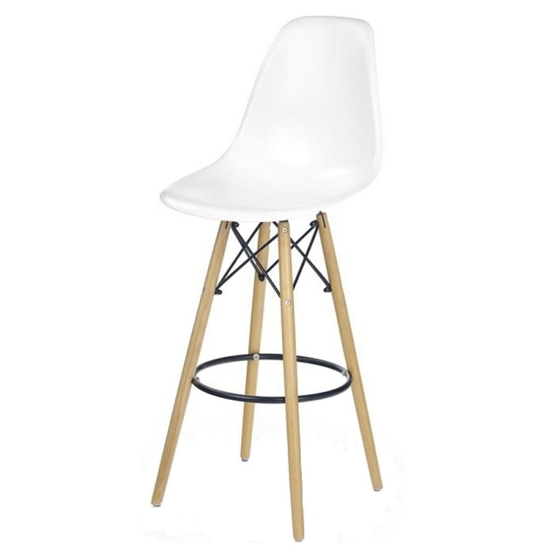 Scaun de bar HM, H51, alb