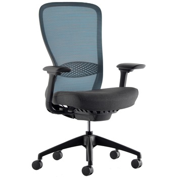Scaun ergonomic QMOBILI VX Albastru, sezut stofa, spatar mesh, mecanism syncron - wire, suport lombar reglabil, brate 4D, sezut translabil, baza PP, role gumate Scaun ergonomic QMOBILI VX Albastru, sezut stofa, spatar mesh, mecanism syncron - wire, suport lombar reglabil, brate 4D, sezut translabil, baza PP, role gumate