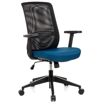 Scaun ergonomic QMOBILI NEGE Petrol, sezut stofa, spatar mesh negru, mecanism balans, suport lombar, brate reglabile 1D, baza polipropilena Scaun ergonomic QMOBILI NEGE Petrol, sezut stofa, spatar mesh negru, mecanism balans, suport lombar, brate reglabile 1D, baza polipropilena