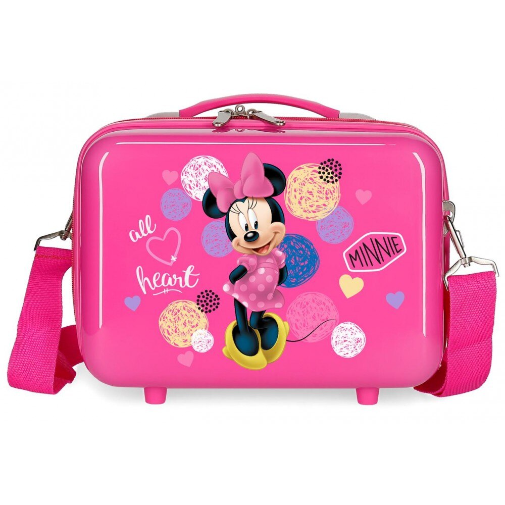 Valiza calatorie adaptabila ABS 29 cm Minnie Heart