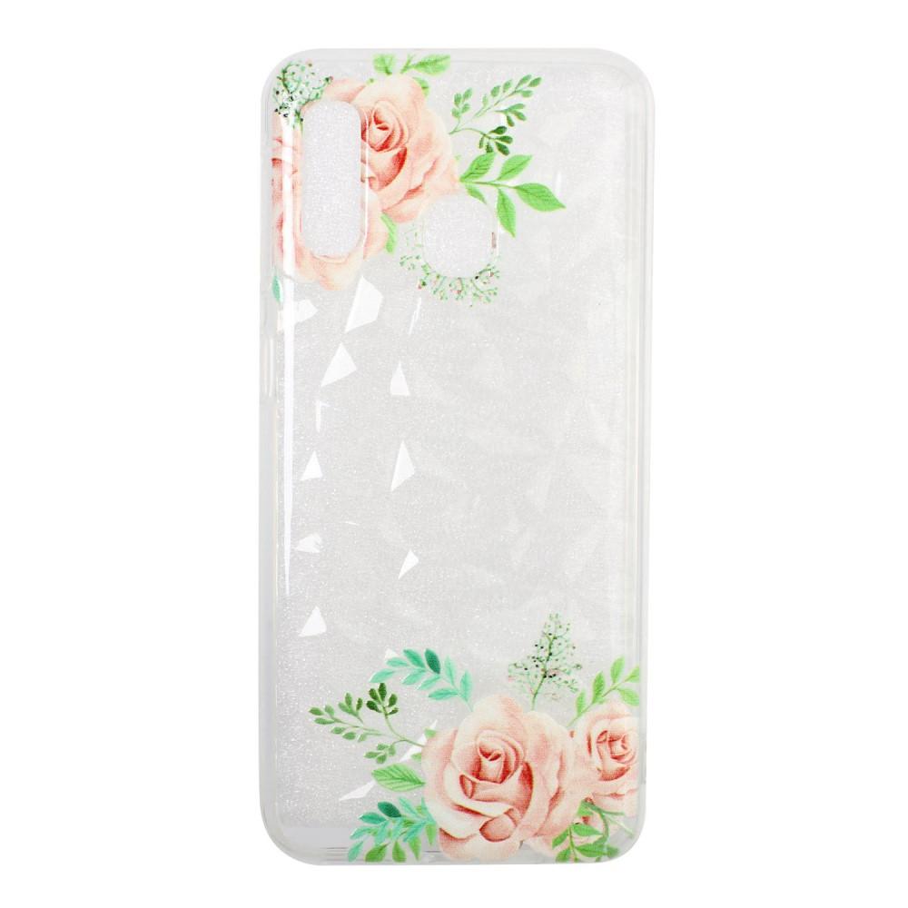 Husa Samsung Galaxy A20e model Pink Rose,TPU, Antisoc, Viceversa
