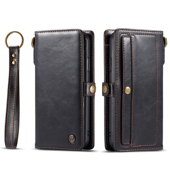 Husa iPhone 11, CaseME, piele portofel, multifunctionala, buzunare carduri, bani, casti, chei, Negru Husa iPhone 11, CaseME, piele portofel, multifunctionala, buzunare carduri, bani, casti, chei, Negru