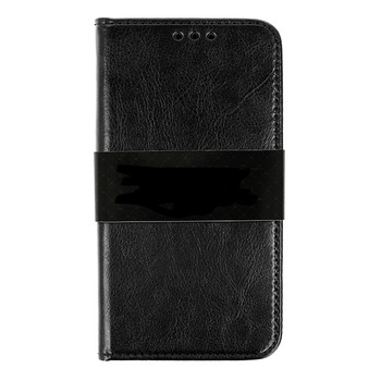 Husa Motorola Moto ONE ACTION Flip Case Piele Black Husa Motorola Moto ONE ACTION Flip Case Piele Black