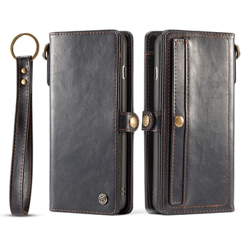 Husa iPhone 6 / 6S - CaseME, piele portofel, multifunctionala, buzunare carduri, bani, casti, chei, culoare Negru Husa iPhone 6 / 6S - CaseME, piele portofel, multifunctionala, buzunare carduri, bani, casti, chei, culoare Negru