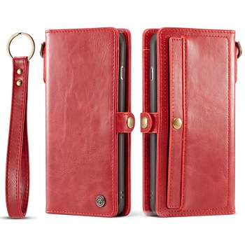 Husa iPhone 6 / 6S - CaseME, piele portofel, multifunctionala, buzunare carduri, bani, casti, chei, culoare Rosu Husa iPhone 6 / 6S - CaseME, piele portofel, multifunctionala, buzunare carduri, bani, casti, chei, culoare Rosu