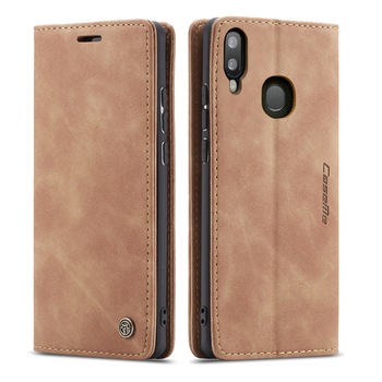 Husa slim piele, tip portofel, stand, inchidere magnetica, textura catifelata, Samsung Galaxy A30 / A20 - CaseMe, Maro Husa slim piele, tip portofel, stand, inchidere magnetica, textura catifelata, Samsung Galaxy A30 / A20 - CaseMe, Maro