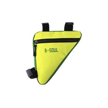 Borseta bicicleta multifunctionala in forma de triunghi impermeabila, montare pe cadru, Galben cu Verde, BBL730 Borseta bicicleta multifunctionala in forma de triunghi impermeabila, montare pe cadru, Galben cu Verde, BBL730