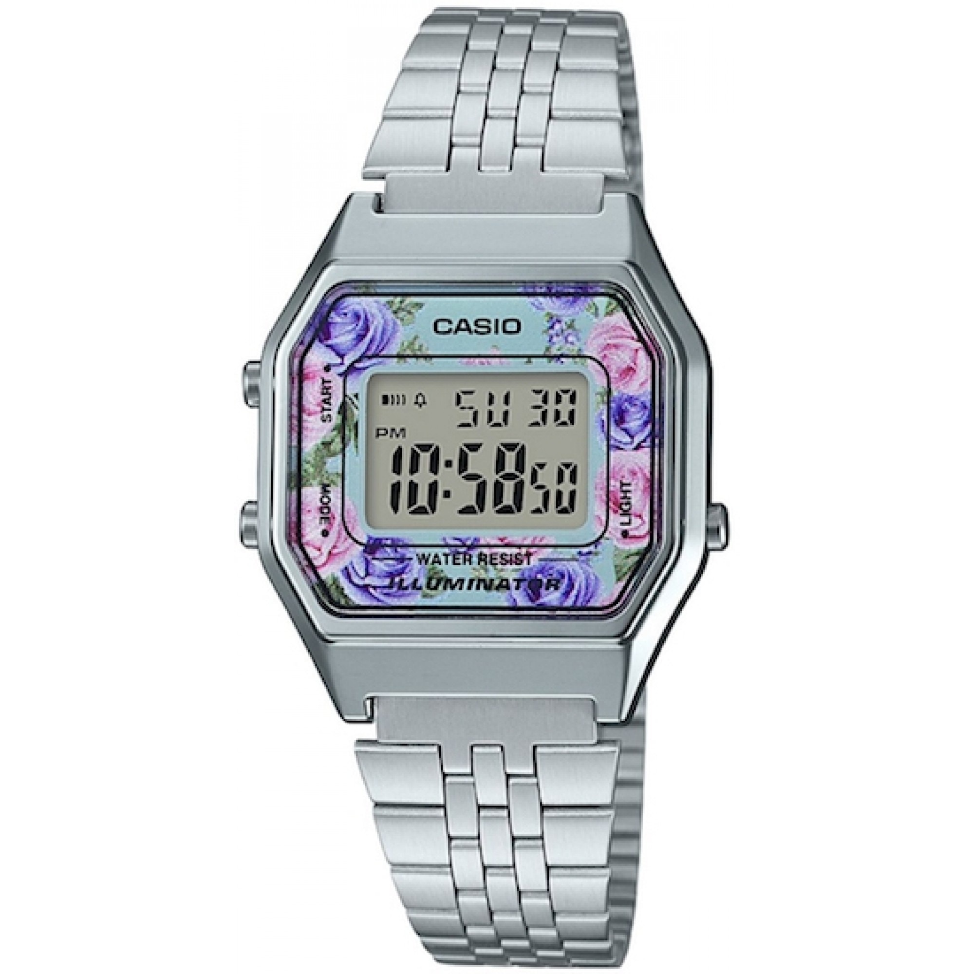 Ceas Casio Vintage Lady Steel Flowers LA-680WA-2C