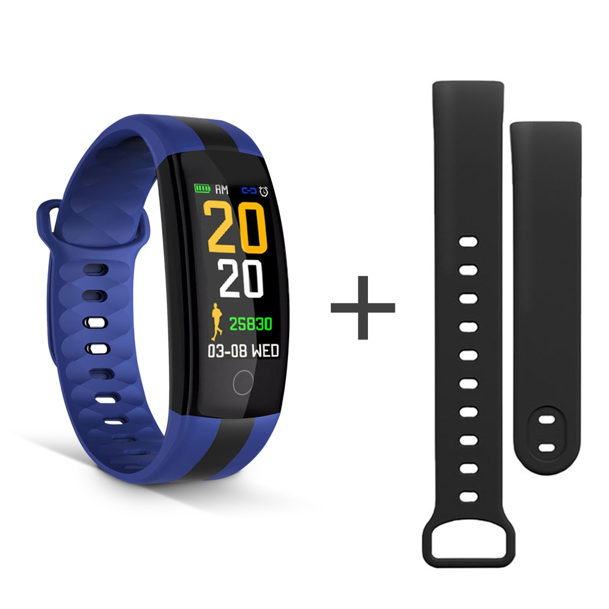 FlagFit QS01 pulzus- és vérnyomásmérő IP67 vízálló okoskarkötő