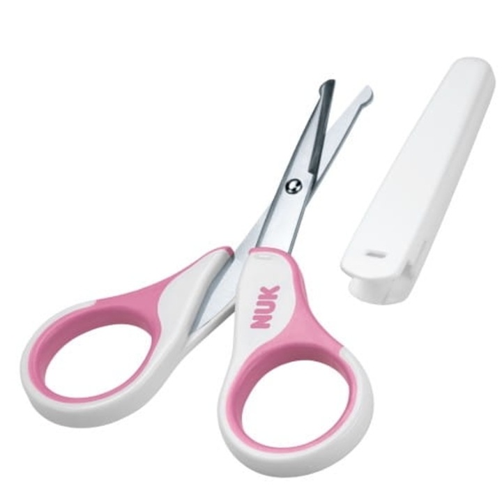 Forfecuta cu varf rotunjit pentru copii Nuk 750430R, Roz